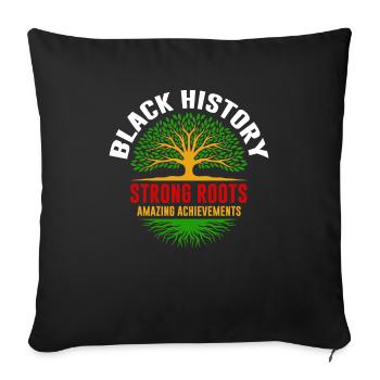 Black History - Sofa pillow with filling 45cm x 45cm - black - Front