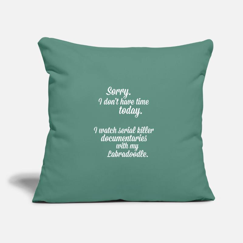 Je regarde des documentaires avec mon Labradoodle Coussin et housse de 45 x 45 cm