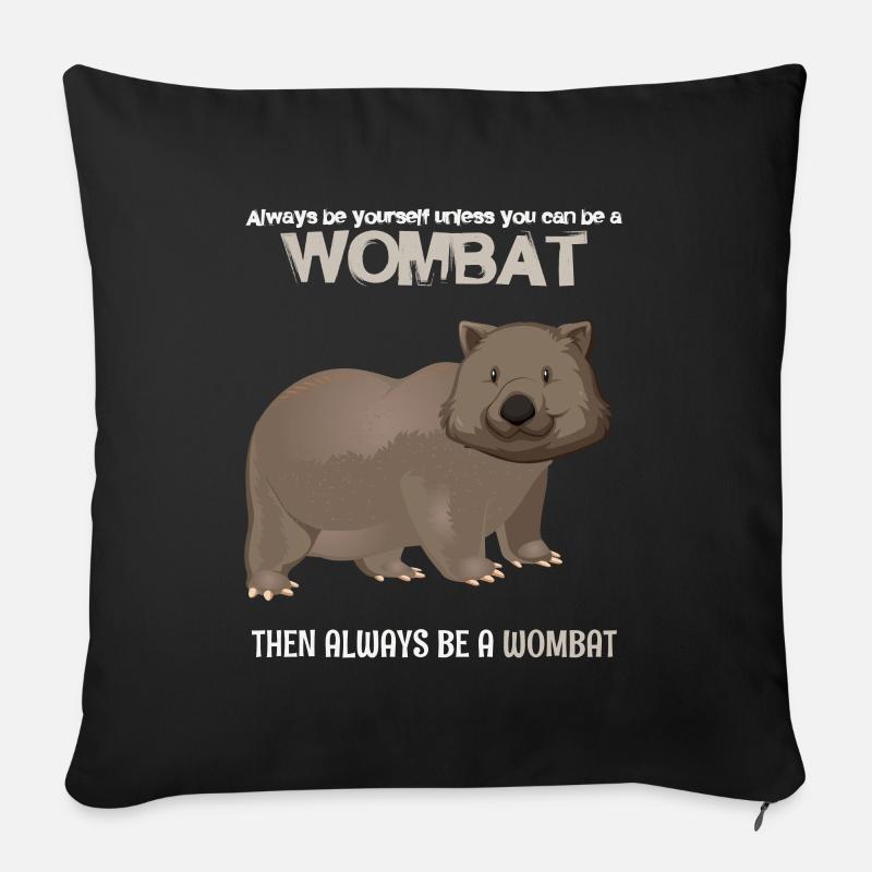 Wombat - Sofakissen mit Füllung 45 x 45 cm - Schwarz