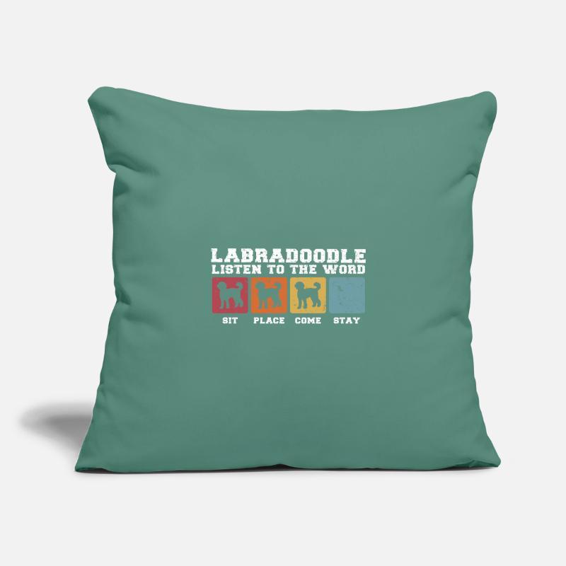 Labradoodle écouter le mot Coussin et housse de 45 x 45 cm