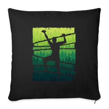 Climbing, Free Climbing, Boys, Mountains, Bouldering - Sofa pillow with filling 45cm x 45cm - black - Front