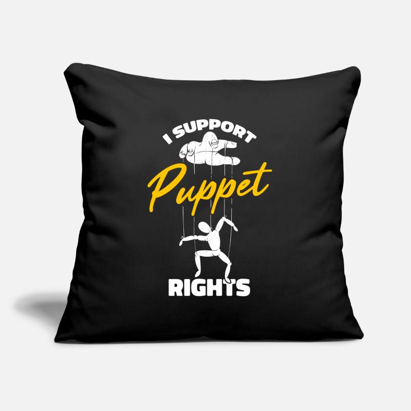 I support puppet rights Sofakissen mit Füllung 45 x 45 cm