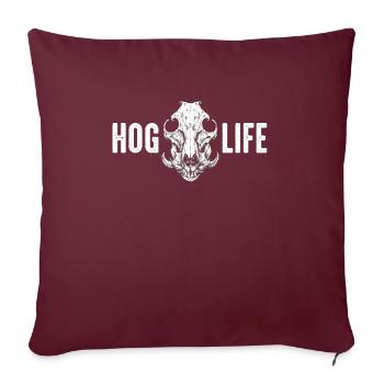HOG LIFE Hog Hunter Javelina Hunting Wild Boar Pig - Sofa pillow with filling 45cm x 45cm - burgundy - Front