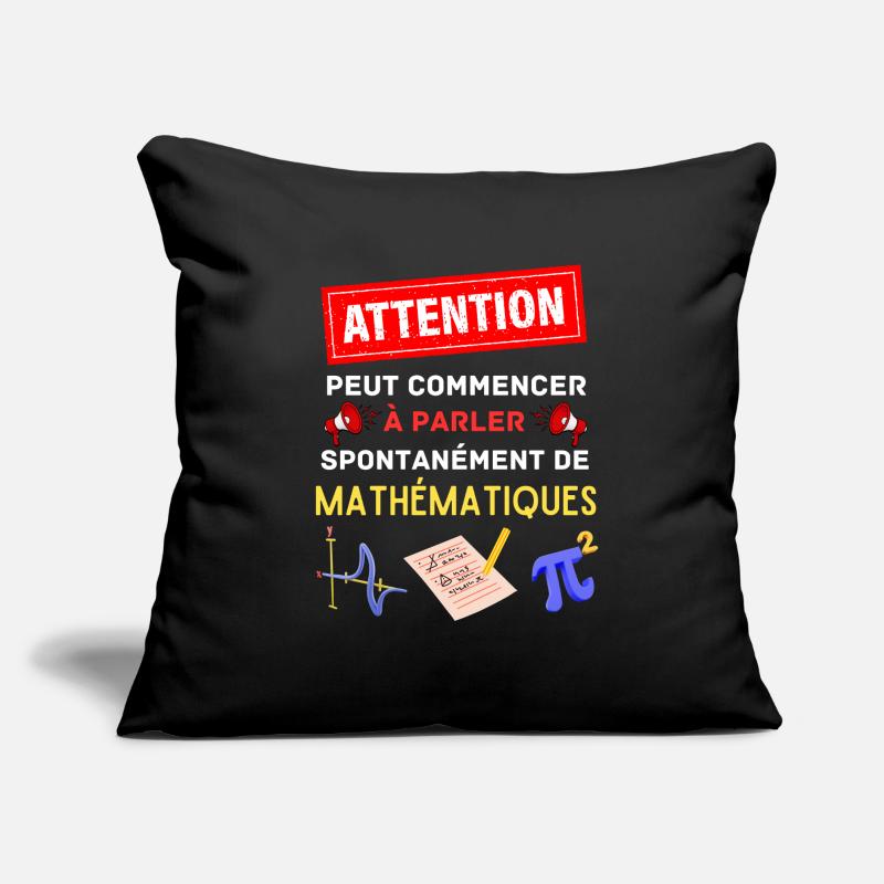 idée de cadeau professeur de mathématiques Coussin et housse de 45 x 45 cm