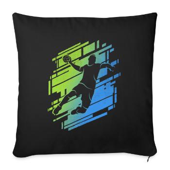 Handball Handball Player Boys Handball Player - Sofa pillow with filling 45cm x 45cm - black - Front