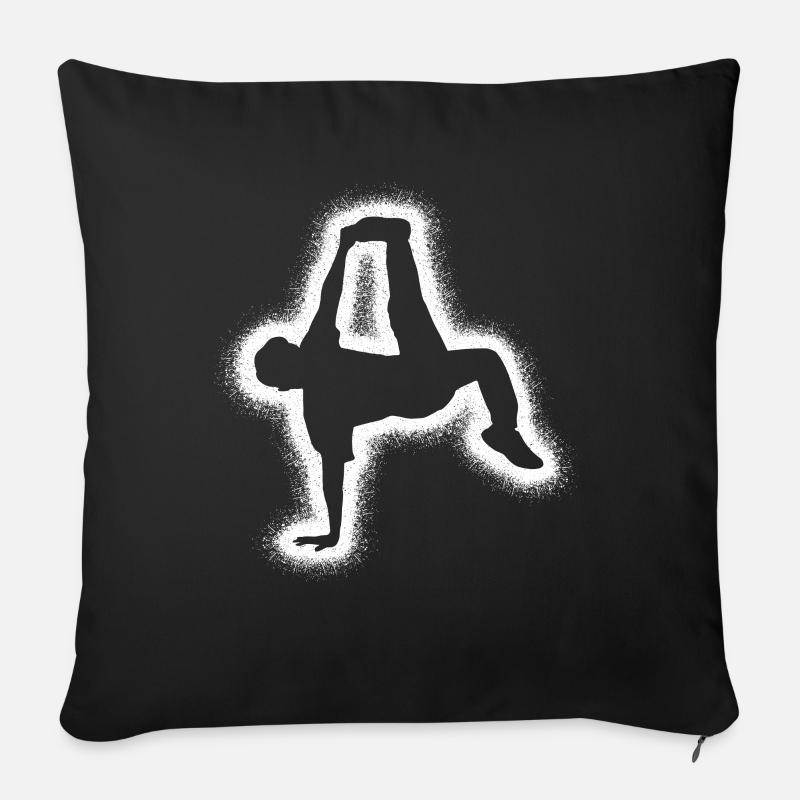 Breakdance Breakdancer Danse Enfants Breakdancer - Coussin et housse de 45 x 45 cm - noir