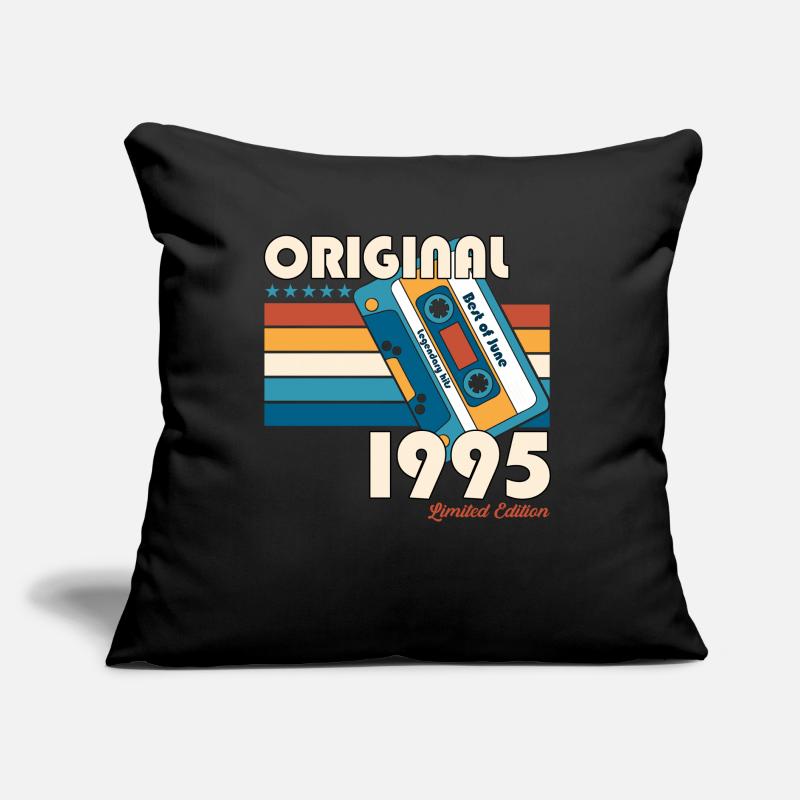 30. Geburtstag Geschenk Mann Kassette Juni 1995 Sofakissen mit Füllung 45 x 45 cm