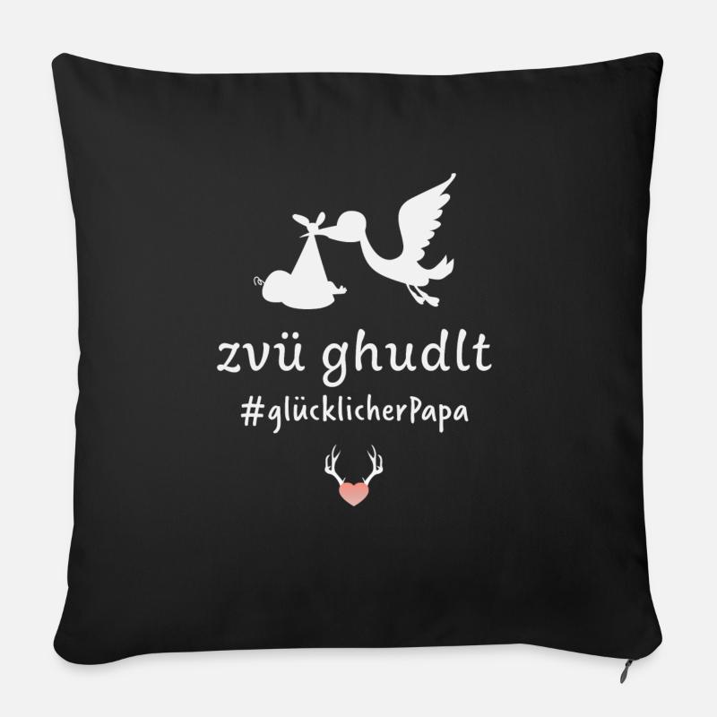 Zvü ghudlt - Sofakissen mit Füllung 45 x 45 cm - Schwarz