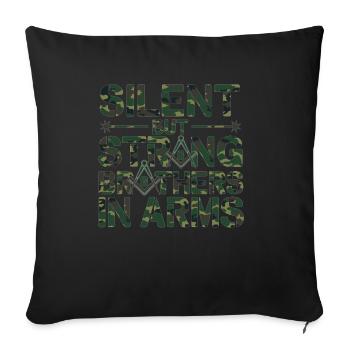 Mason Masonic Camo Freemason - Sofa pillow with filling 45cm x 45cm - black - Front