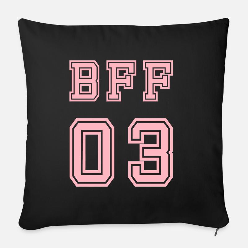 BFF Beste Freunde Beste Freundin - Sofakissen mit Füllung 45 x 45 cm - Schwarz