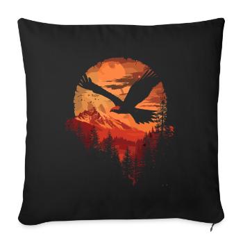 Oiseau milan royal oiseau de proie - Coussin et housse de 45 x 45 cm - noir - Devant