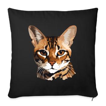Bengal Cat - Sofa pillow with filling 45cm x 45cm - black - Front