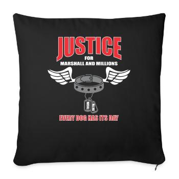 DOG 1 - Sofa pillow with filling 45cm x 45cm - black - Front