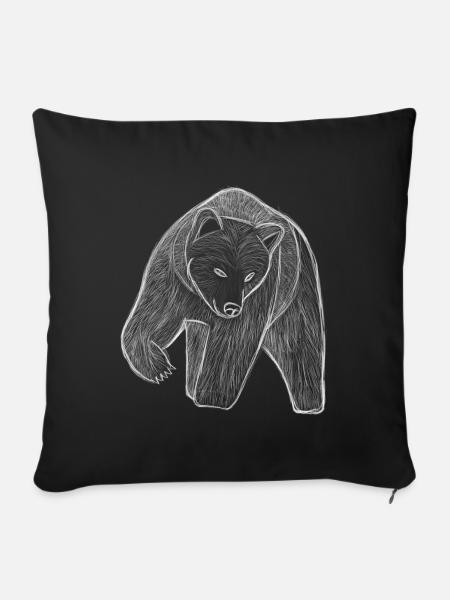 Bär - Sofakissen mit Füllung 45 x 45 cm - Schwarz