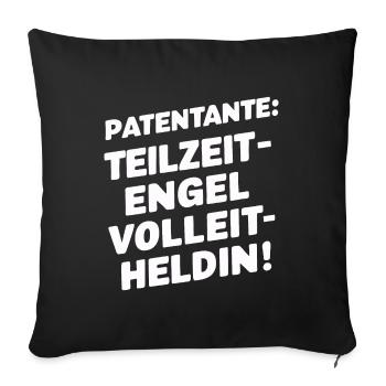 Patentante Heldin - Sofakissen mit Füllung 45 x 45 cm - Schwarz - Vorne