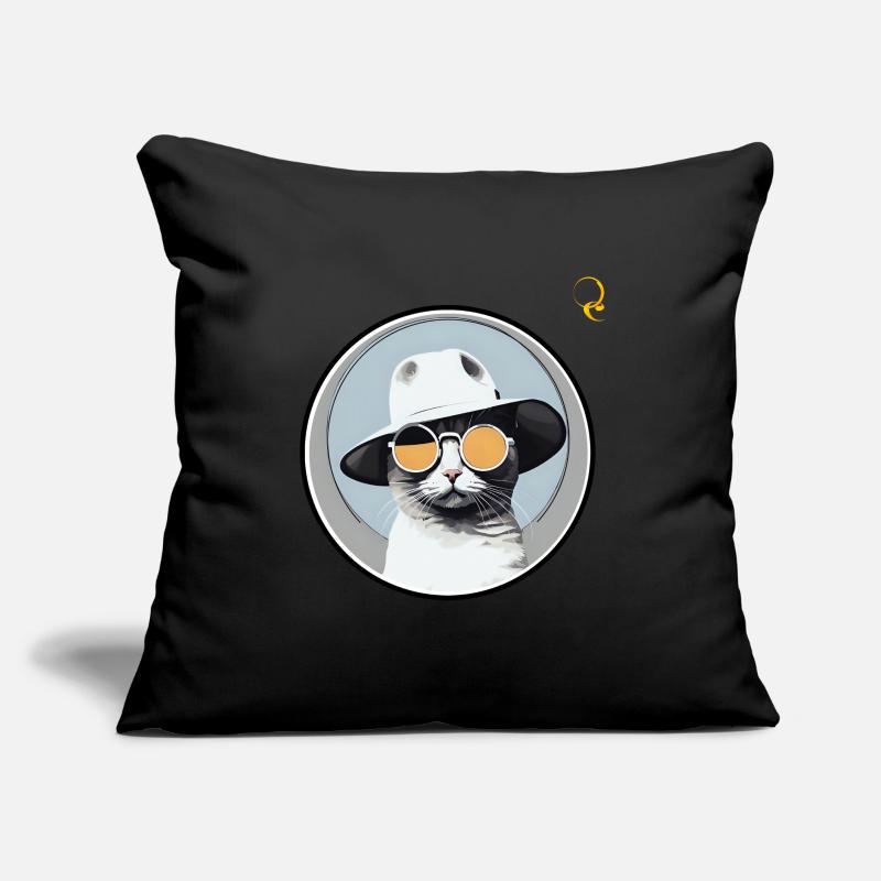 CHAT STYLÉ Coussin et housse de 45 x 45 cm