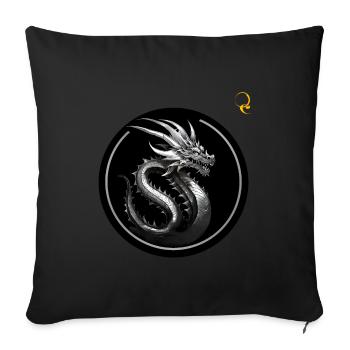 DER GROSSE DRACHE - Sofakissen mit Füllung 45 x 45 cm - Schwarz - Vorne