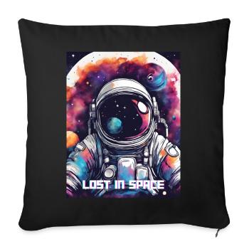 Astronaut Lost in Space - Die Einsamkeit der Unend - Sofakissen mit Füllung 45 x 45 cm - Schwarz - Vorne
