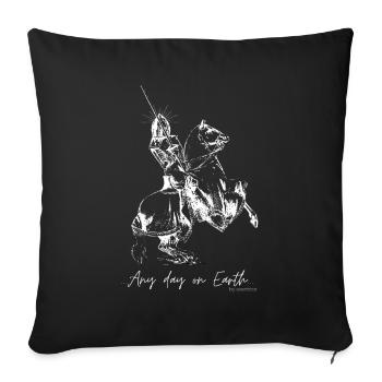 ANY DAY (BLACK) - Sofa pillow with filling 45cm x 45cm - black - Front
