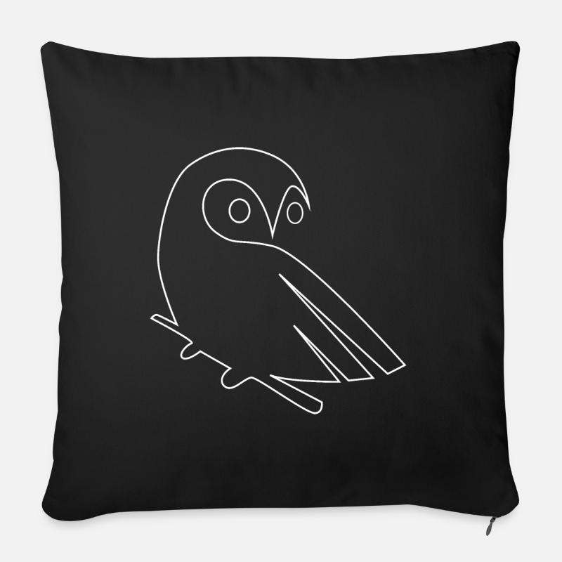 Eule - Sofakissen mit Füllung 45 x 45 cm - Schwarz
