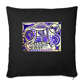 Sabino Lemon ART Tees - Sofakissen mit Füllung 45 x 45 cm - Schwarz - Vorne