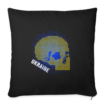 ukraine slava ukraini zelenskyi ukrainian glory - Sofa pillow with filling 45cm x 45cm - black - Front