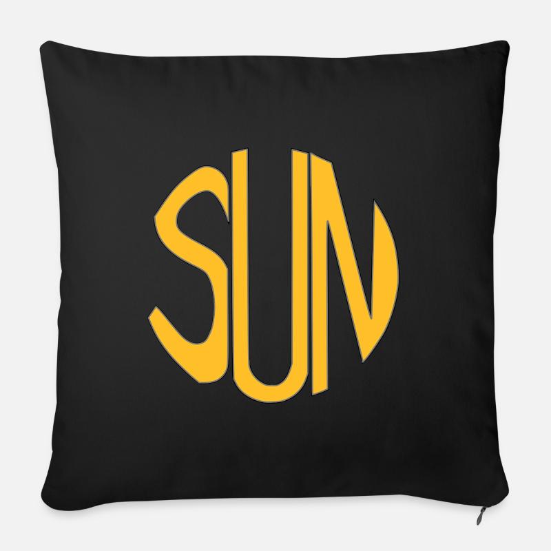Sun - Sofakissen mit Füllung 45 x 45 cm - Schwarz