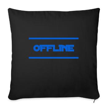 ich mag es offline - Sofakissen mit Füllung 45 x 45 cm - Schwarz - Vorne