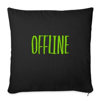 offline ist spitze - Sofakissen mit Füllung 45 x 45 cm - Schwarz - Vorne