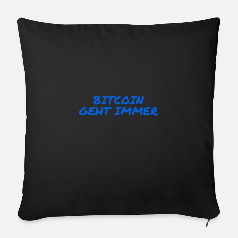 Bitcoin ist wunderbar - Sofakissen mit Füllung 45 x 45 cm - Schwarz