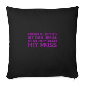 Minimalismus - Sofakissen mit Füllung 45 x 45 cm - Schwarz - Vorne