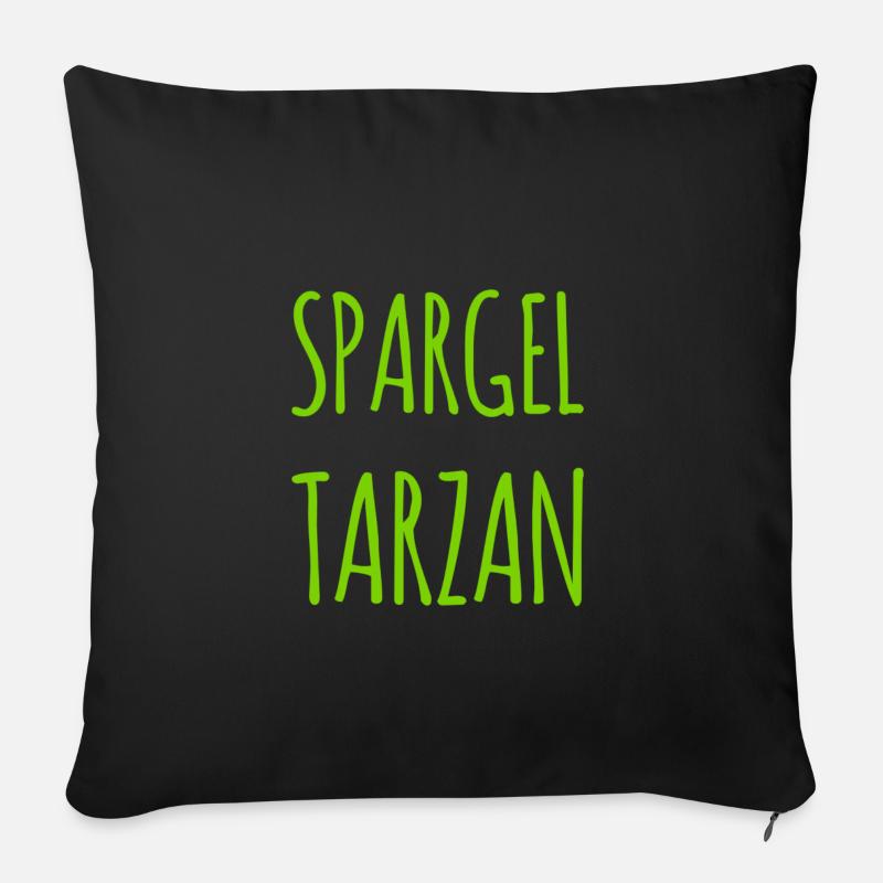 Spargeltarzan - Sofakissen mit Füllung 45 x 45 cm - Schwarz