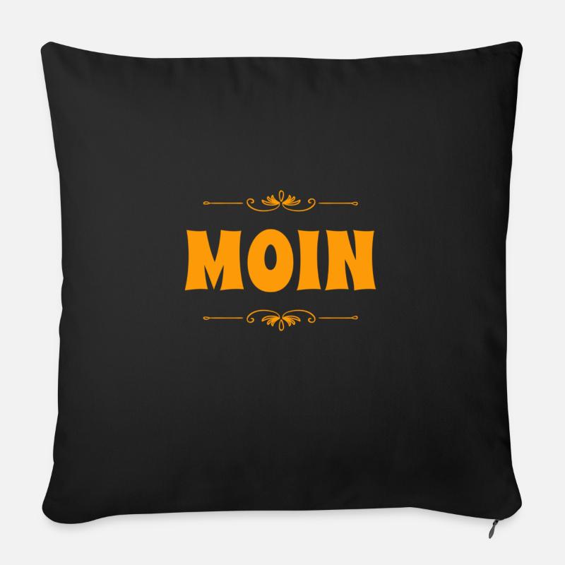 servus auf norddeutsch - Sofakissen mit Füllung 45 x 45 cm - Schwarz