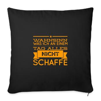 I'm a lazy person - Sofa pillow with filling 45cm x 45cm - black - Front