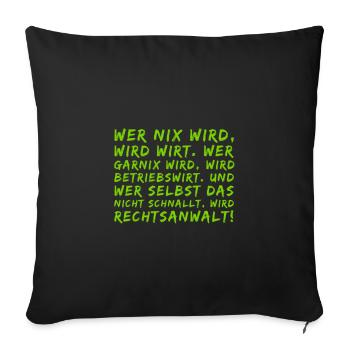 Les faits de la vie - Coussin et housse de 45 x 45 cm - noir - Devant