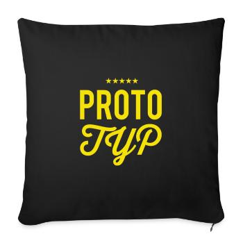 this is what a prototype looks like - Sofa pillow with filling 45cm x 45cm - black - Front