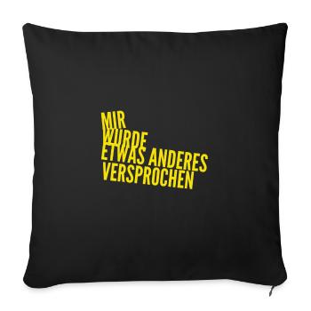 that was a promise - Sofa pillow with filling 45cm x 45cm - black - Front