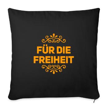 Je veux plus de liberté - Coussin et housse de 45 x 45 cm - noir - Devant