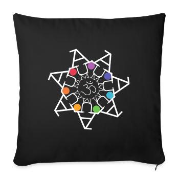 Aum - Coussin et housse de 45 x 45 cm - noir - Devant