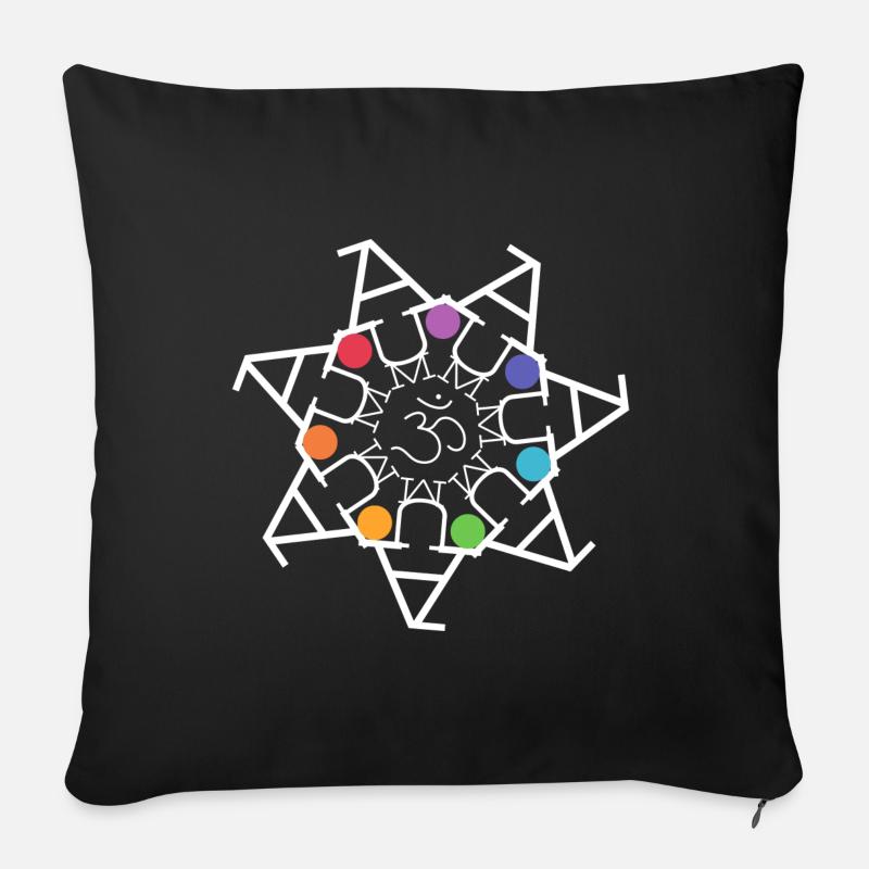 Aum - Sofakissen mit Füllung 45 x 45 cm - Schwarz
