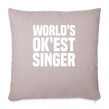 Karaoké Chant Fête Chantante - Coussin et housse de 45 x 45 cm - taupe clair - Devant
