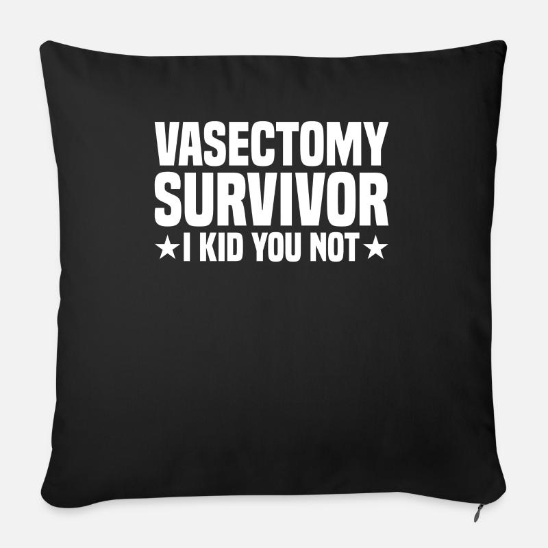 Vasectomie chirurgie du bébé à la retraite Tournage - Coussin et housse de 45 x 45 cm - noir