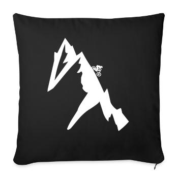 Downhill - Sofa pillow with filling 45cm x 45cm - black - Front