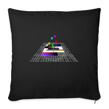 Image de test Télévision Allemagne Nerd Cadeau - Coussin et housse de 45 x 45 cm - noir - Devant
