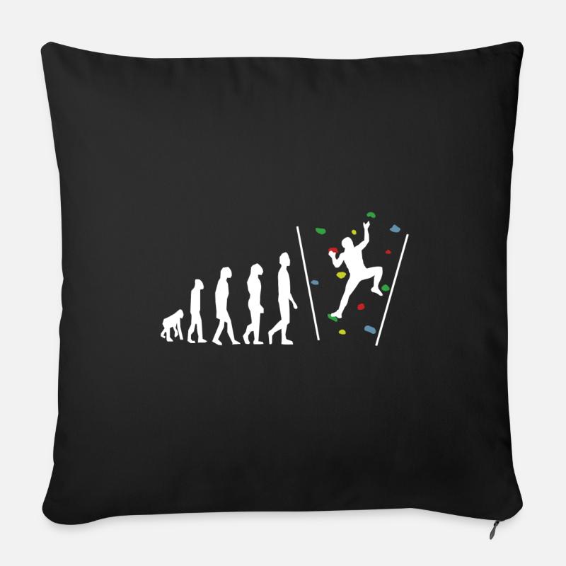 Bouldering Bouldern Evelution - Sofakissen mit Füllung 45 x 45 cm - Schwarz