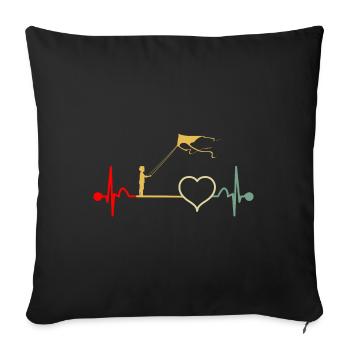 Delta Du Dragon Montez coeur - Coussin et housse de 45 x 45 cm - noir - Devant