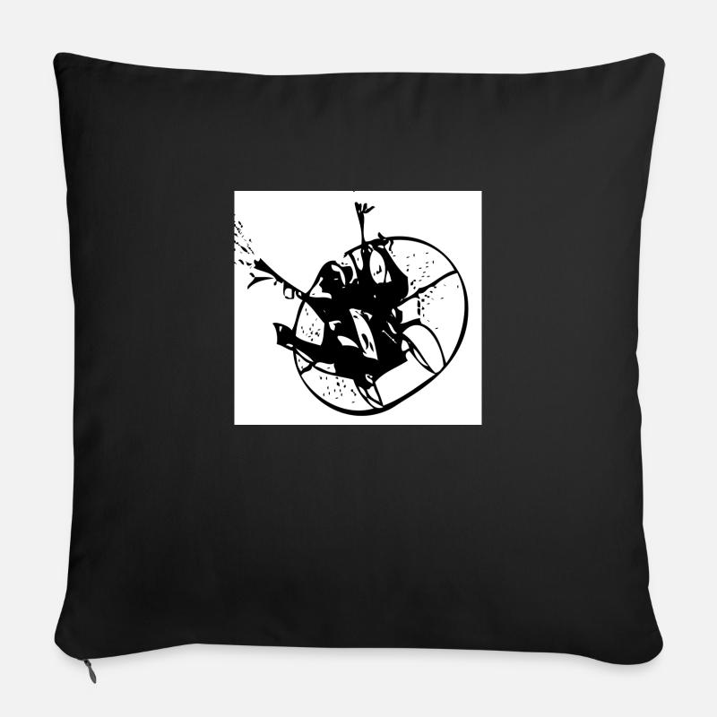 PARAMOTEUR - Coussin et housse de 45 x 45 cm - noir