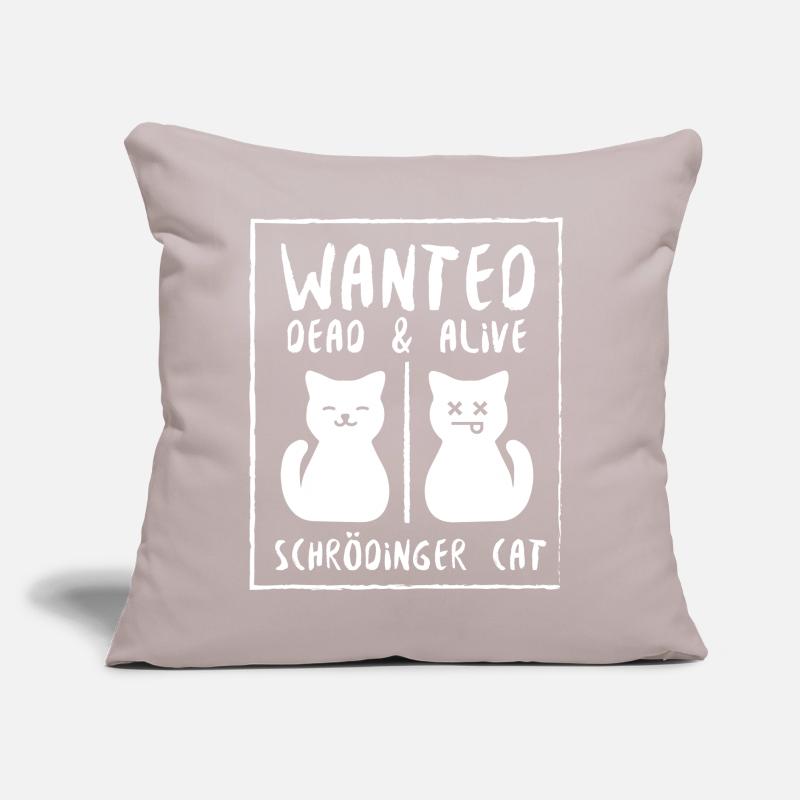Schrödinger Katze tot oder lebendig Sofakissen mit Füllung 45 x 45 cm
