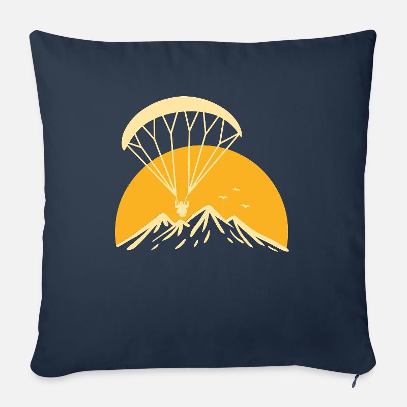 Paramotoring Retro - Sofakissen mit Füllung 45 x 45 cm - Navy