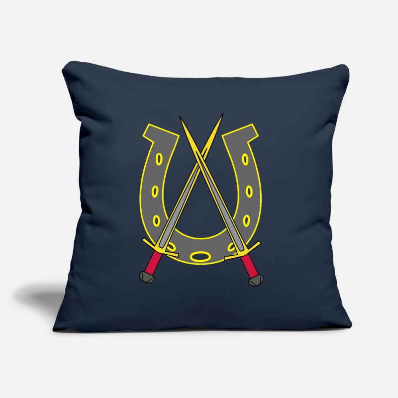 Chevalier médiéval épée épées fer à cheval Coussin et housse de 45 x 45 cm
